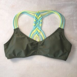 Xhilaration Racerback Summer Neon Bikini Top
